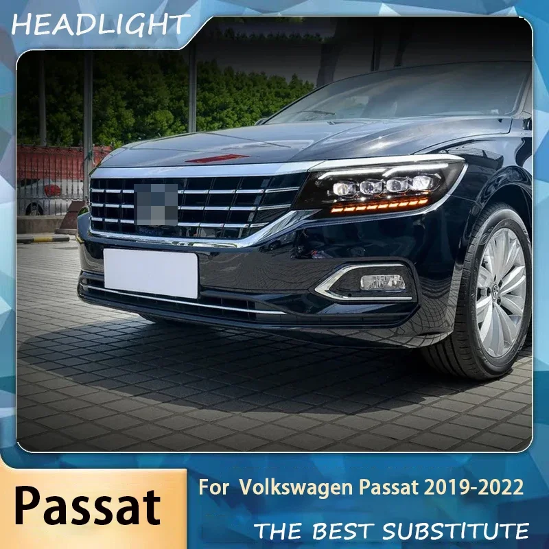 Head Lamp for VW PASSAT US version B9 LED Headlight 2018-2020 Headlights B9 DRL Turn Signal High Beam Angel Eye Projector Lens