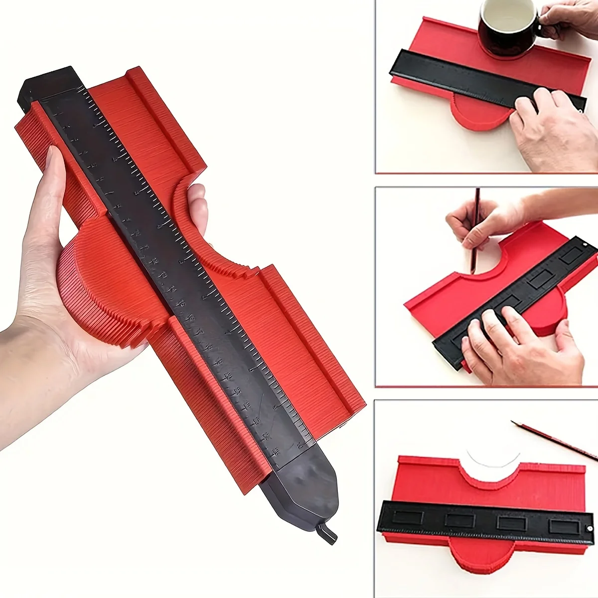 Profile Contour Gauge Line Copier Ruler Cutting Template Construction Woodworking Measuring Instrument Ceramic Tiling Tiles Tool