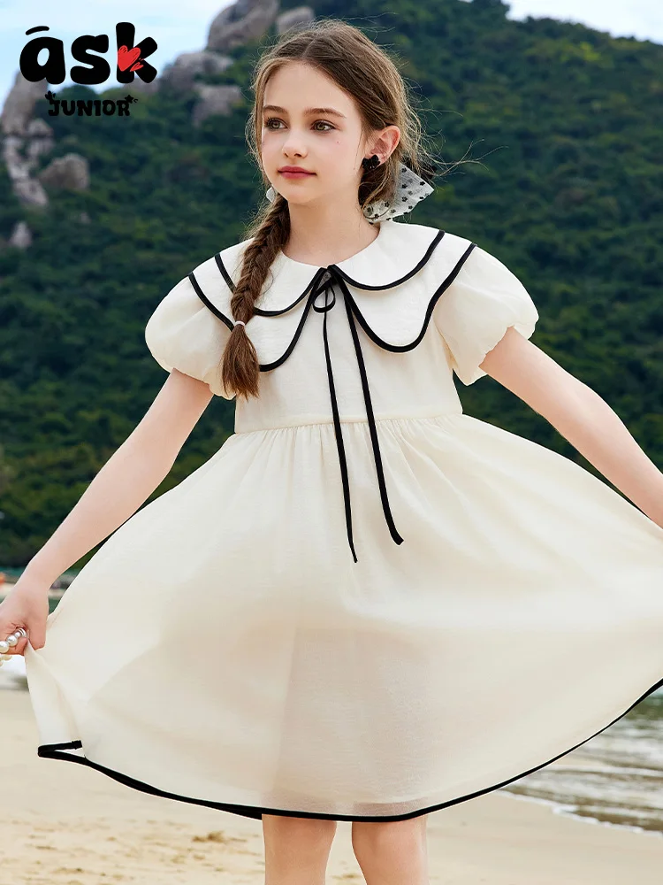 فستان بتصميم رفيع على طراز الشاطئ لقضاء العطلات الصيفية للفتيات من توين #1