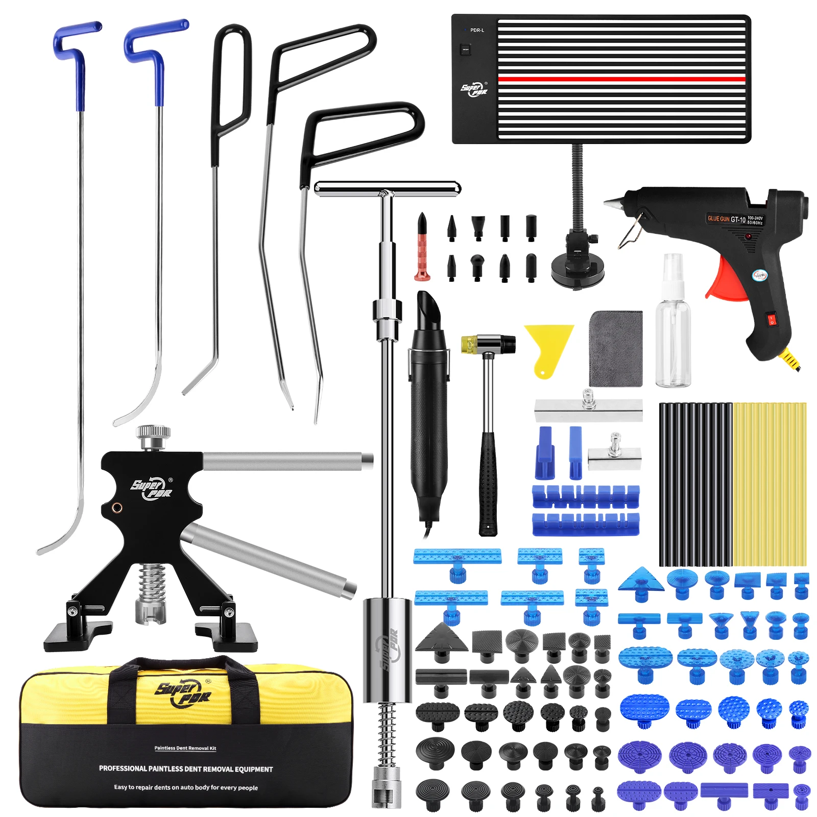 Super PDR Verveloos Dent Repair Kit Auto Dent Repair Tools Auto Body Dent Removal Remover Kits Dent Puller voor autoppervlakreparatie