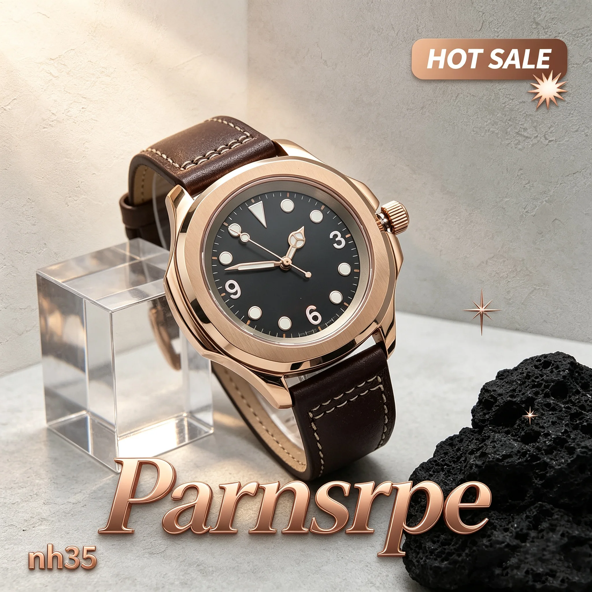 Herren-Automatikuhr, Pilotenuhr, Business, klassisch, Militär, mechanische Uhren, Vintage, Datum, Leder, wasserdicht, leuchtend, Geschenk für Sie
