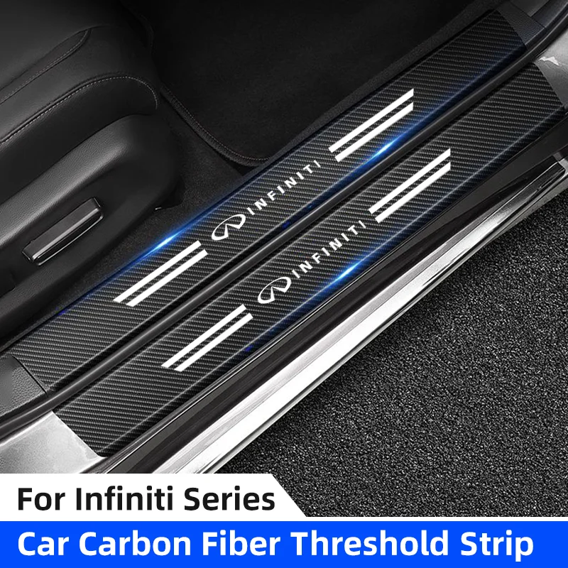 

Carbon Fiber Car Door Sill Sticker Auto Door Threshold Protect Strip For Infiniti FX35 Q50 G37 Q30 ESQ QX50 QX60 QX70 ESQ JX35