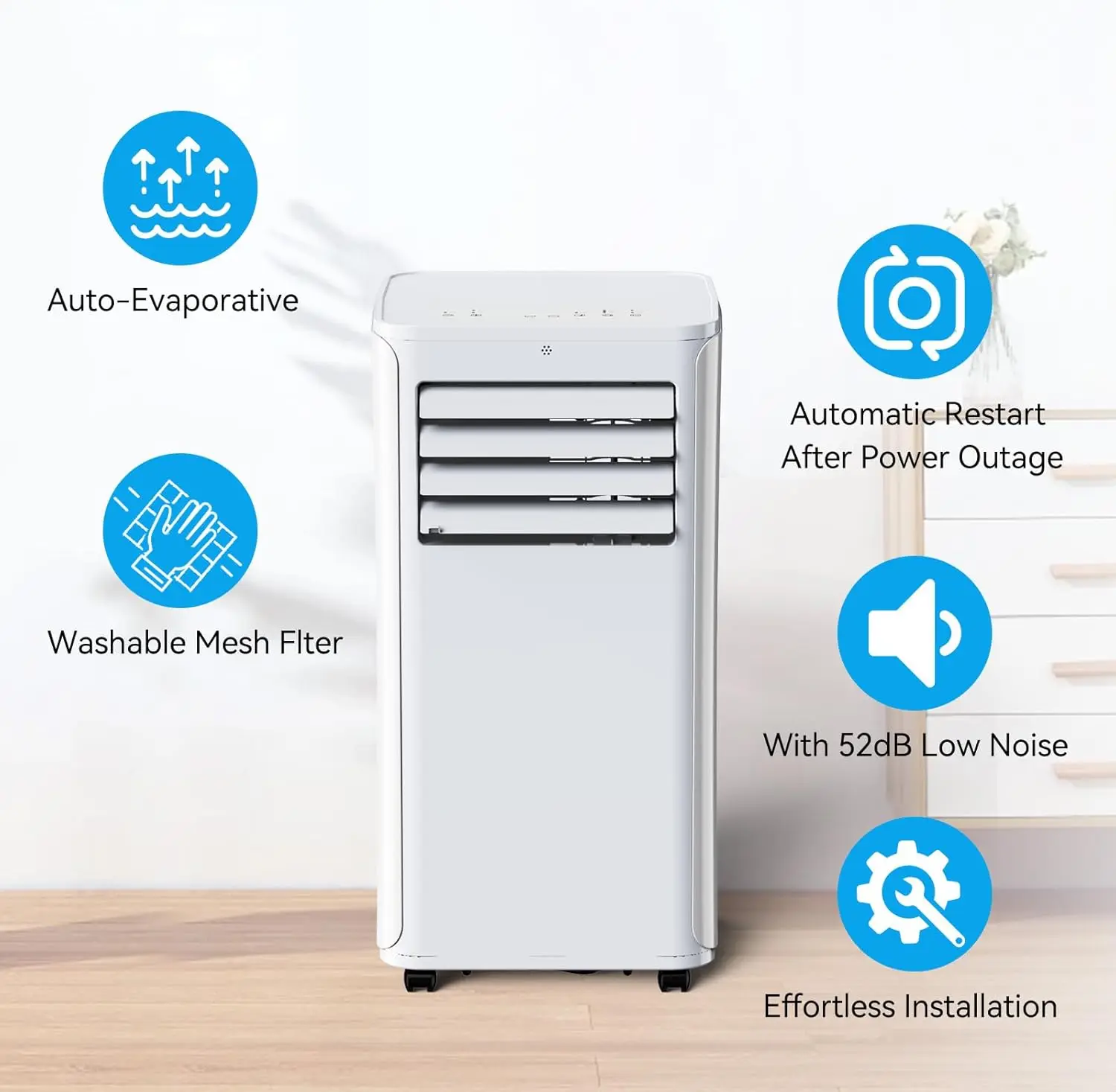 Portable Air Conditioner, 12000BTU, White