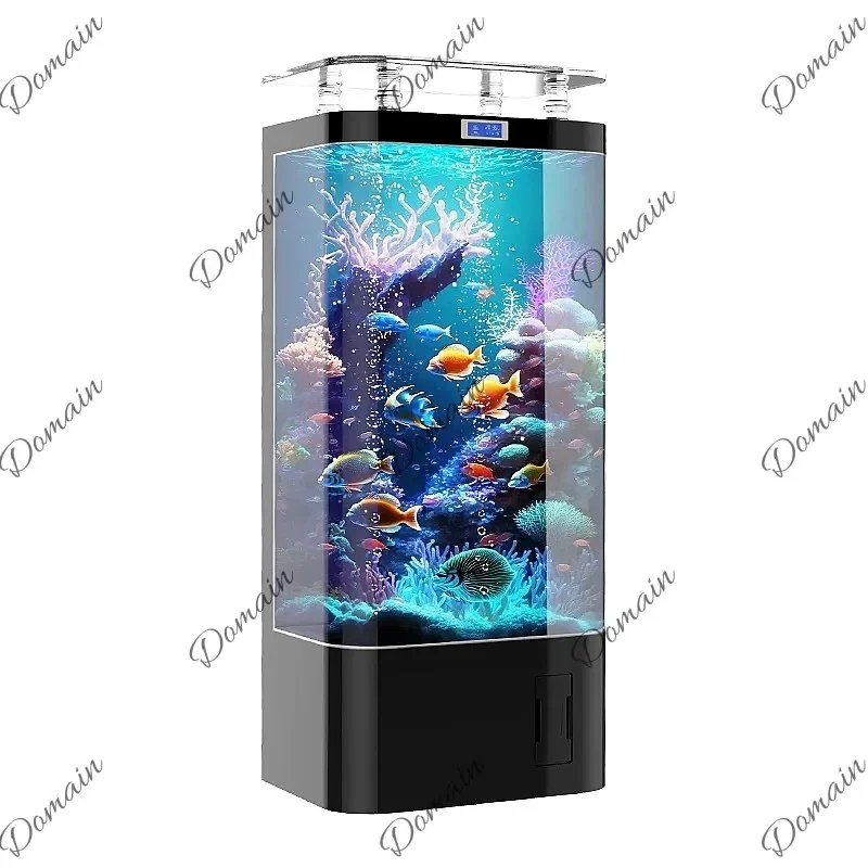 B80 New Smart Fish Tank Medium Vertical Filter Integrated Eco Glass Aquarium No Water Change