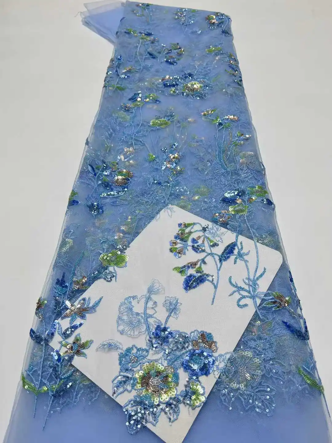 

Роскошная французская сетчатая кружевная ткань, тюль, африканские блестки, высококачественное кружево для жениха с бисером для нигерийских свадебных платьев