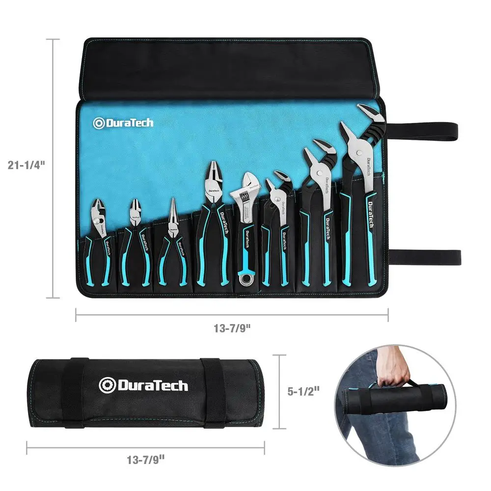 Set di pinze forgiate professionali da 8 pezzi Chiave regolabile per giunto scanalato con custodia rotante