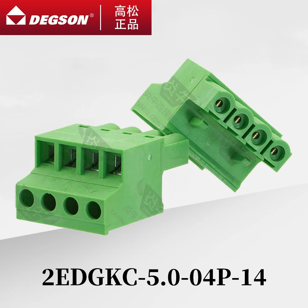 10Pcs DEGSON 2EDGKC-5.0-5.08 Pluggable PCB terminal blocks Phoenix Contact FRONT-MSTB2.5-ST KF2EDGKC 5.0mm 5.08mm 2PIN-12PIN 20A