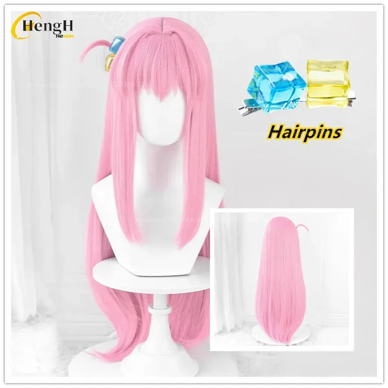 

High Quality Anime Gotou Hitori Synthetic Hair 80cm Pink Cosplay Anime Wig Heat Resistant Hair Halloween Party Role Play Wigs