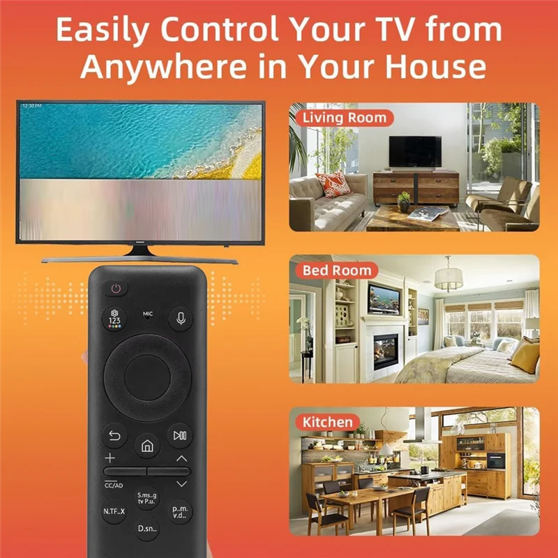 بديل ABVO لجهاز التحكم عن بعد للتلفزيون، لجميع موديلات 2019-2025 - تمكين التحكم الصوتي للتلفزيون الذكي