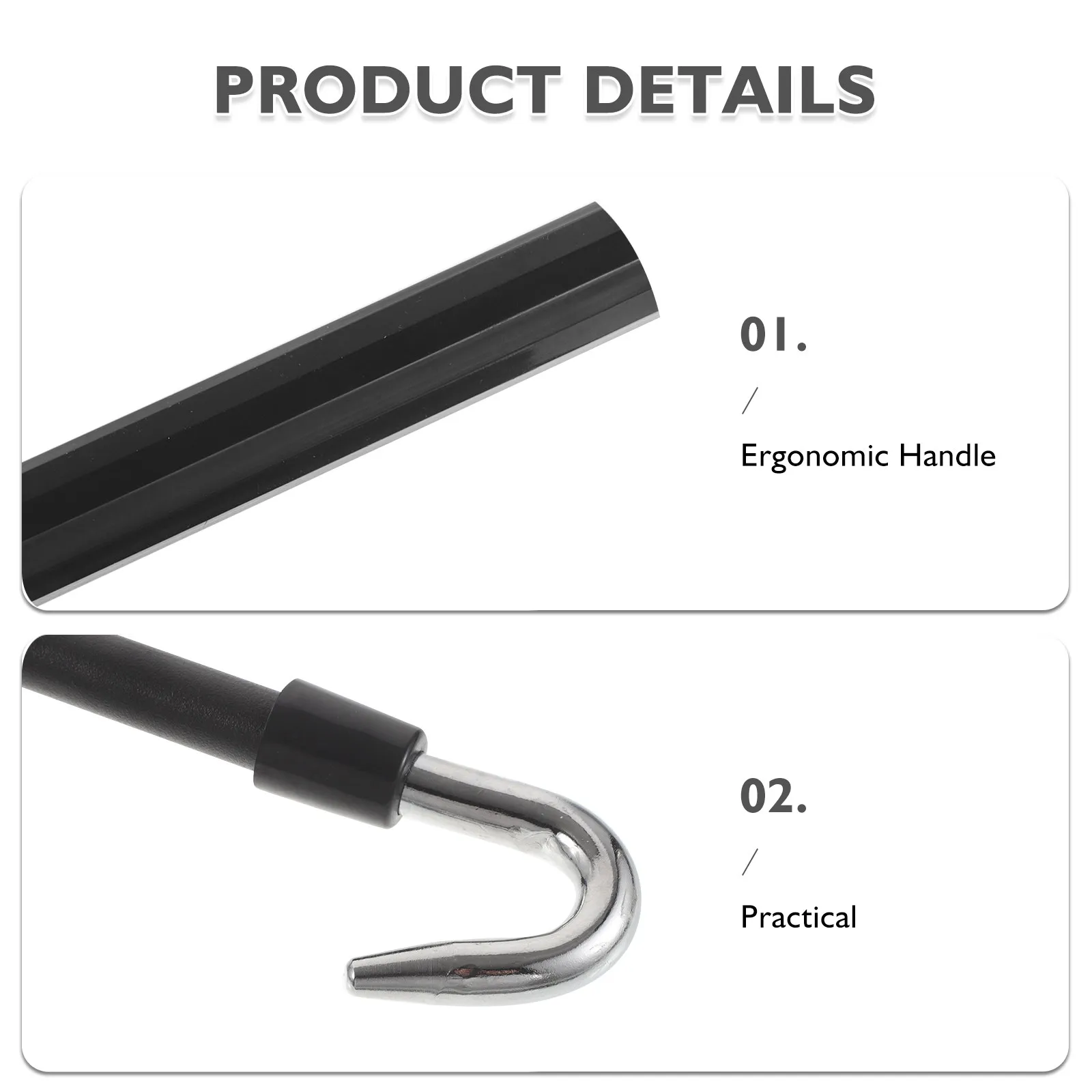 70CM Telescopic Awning Crank Handle Rod, Sun Shade Roller Metal Crank Wand, Manual Control For Patio Awning, RV Roller Shade