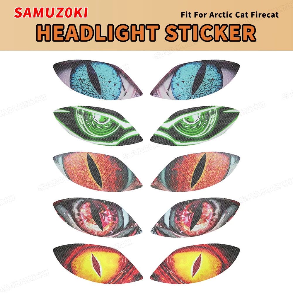 

Fit for Arctic Cat Bearcat 660 Wide Track F5 F6 F7 Firecat Sabercat 500 600 700 T660 Turbo Snowmobile Headlight Sticker Decal