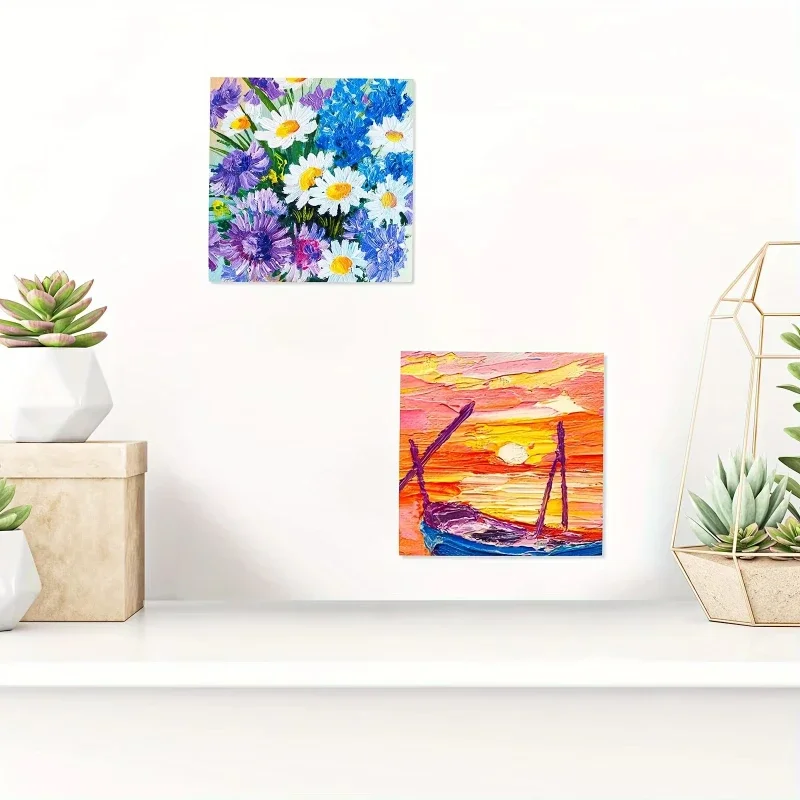 12cm Square Wooden Tray Hexagonal Painting Tray 9/16 Puzzle Pieces 3d Wooden Tray Solid Toy Storage Tray view 6