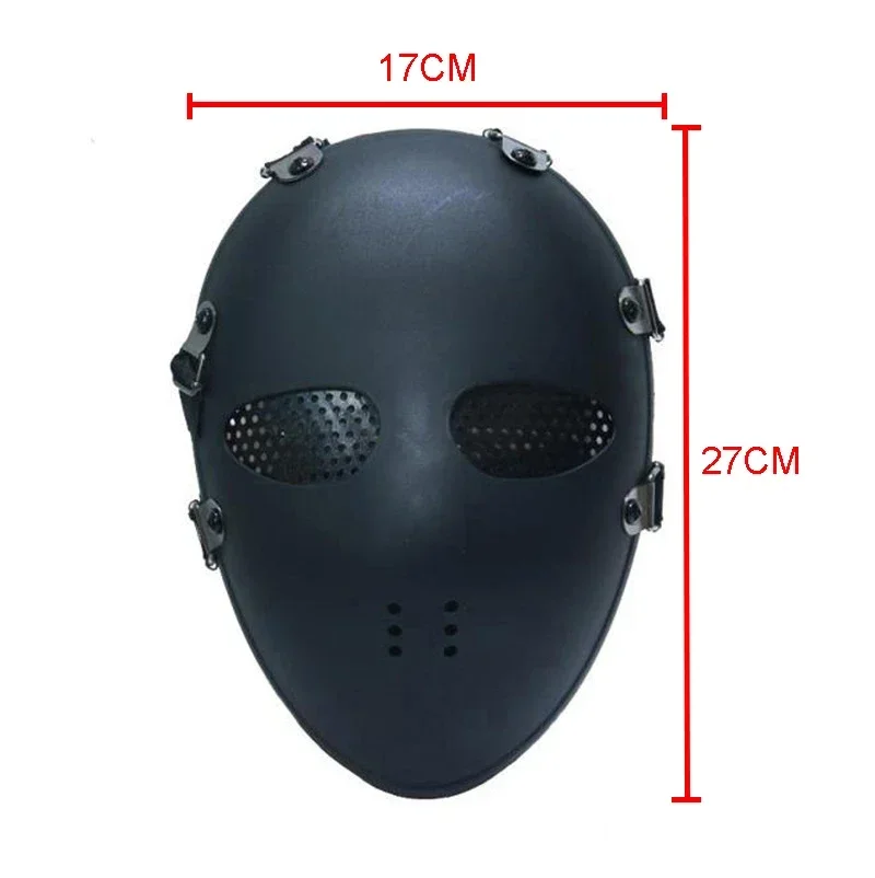 Tactical Military Paintball Combat Mask Army Hunting Airsoft CS Games Full Face Steel Mesh Eye Safety Protective Mask
