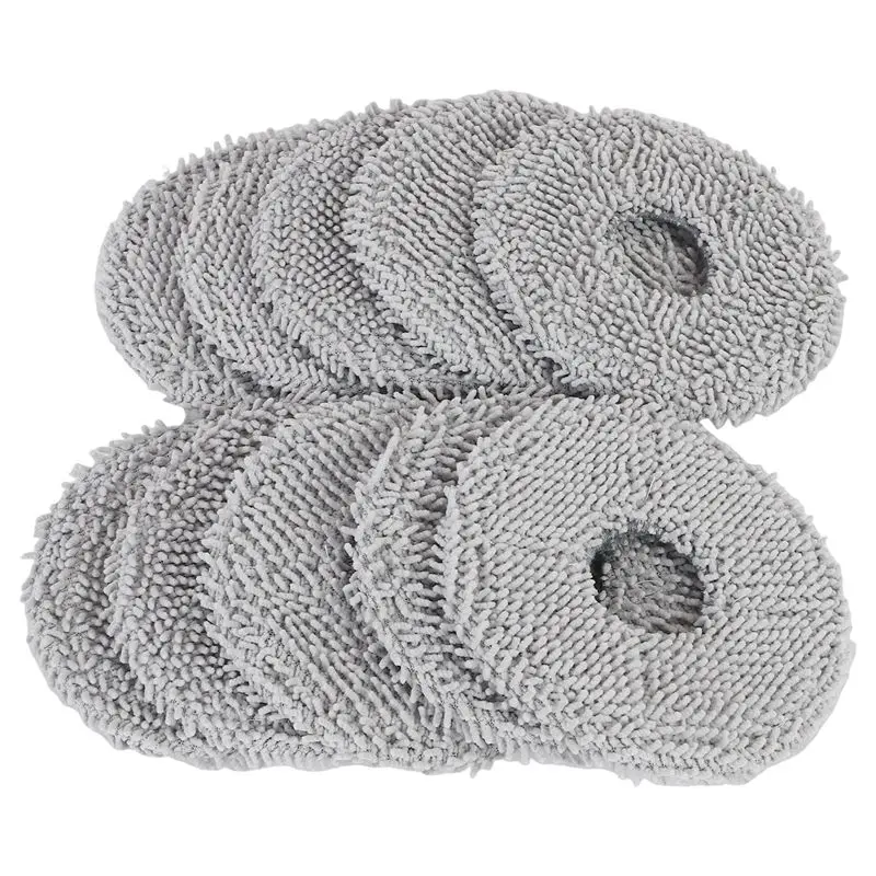 Y50A-Pack Of 10 Mop For Dreame L10s Ultra/L10s Pro Ultra/L20 Ultra/L10s Pro Ultra Heat/ X10+ Vacuum Robot, Washable