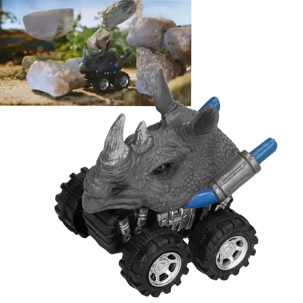 Pull Back Action Pull Back Car Toy Four Wheel Drive Push Along Rhinoceros Model Car Rhinoceros Shape Four Wheel Drive Toy Kids