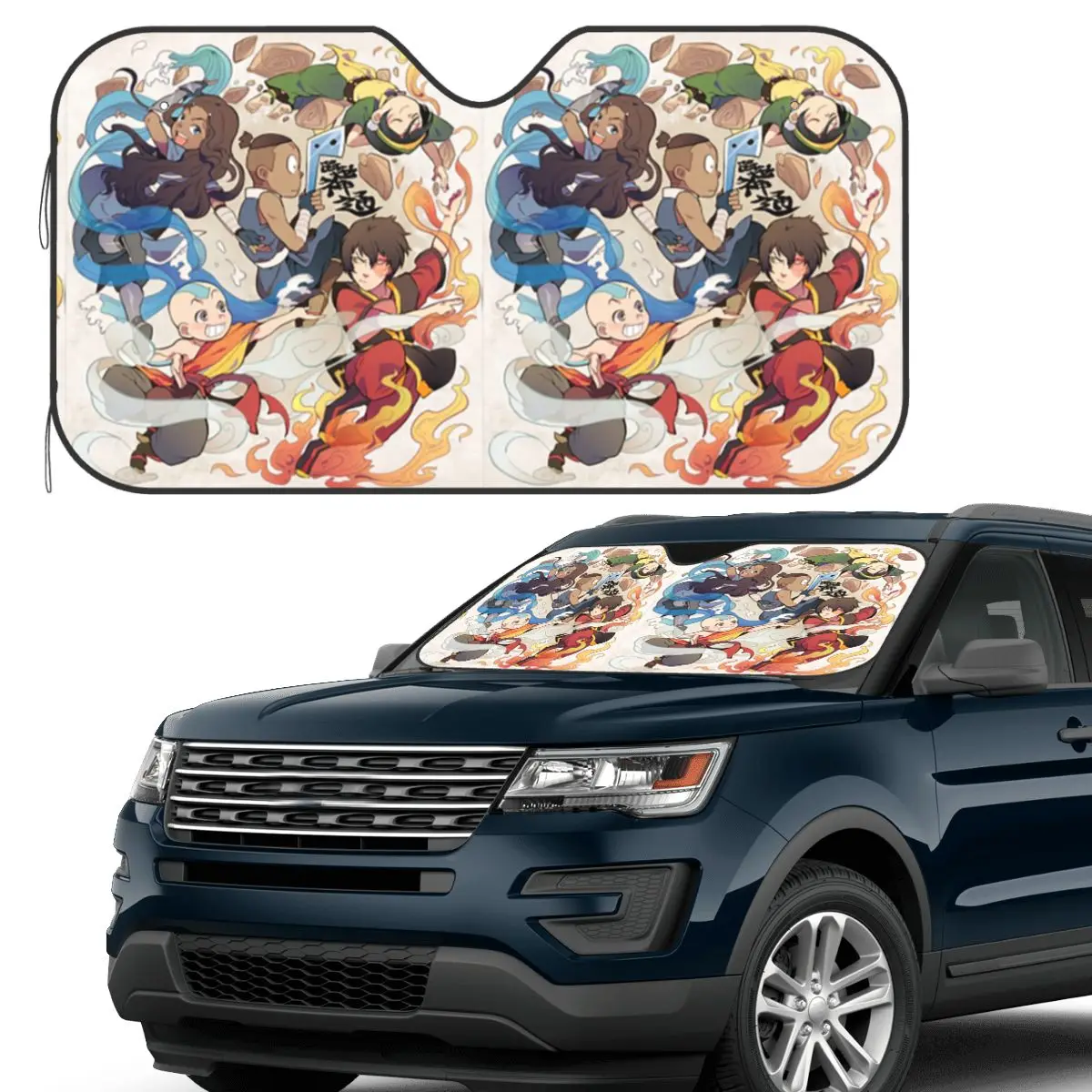 

Avatar The Last Airbender Sunshade Windscreen Car Front Windshield Window Sun Visor Accessories Covers