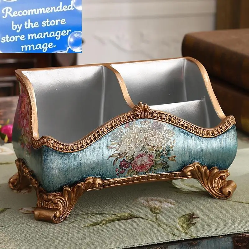 

Creative European Style Storage Box Ornament Retro Remote Control Box Desktop Living Room Coffee Table Home Decoration