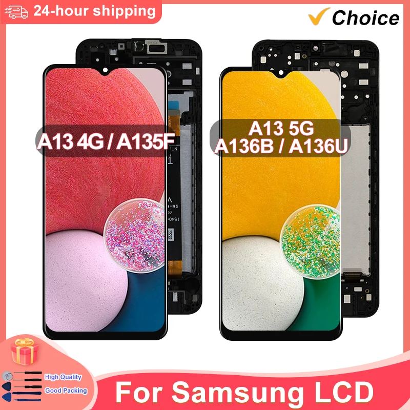 IPS For Samsung Galaxy A13 4G LCD SM-A135F Display Touch Screen Replace Digitizer Assembly For Galaxy A13 5G SM-A136W Display