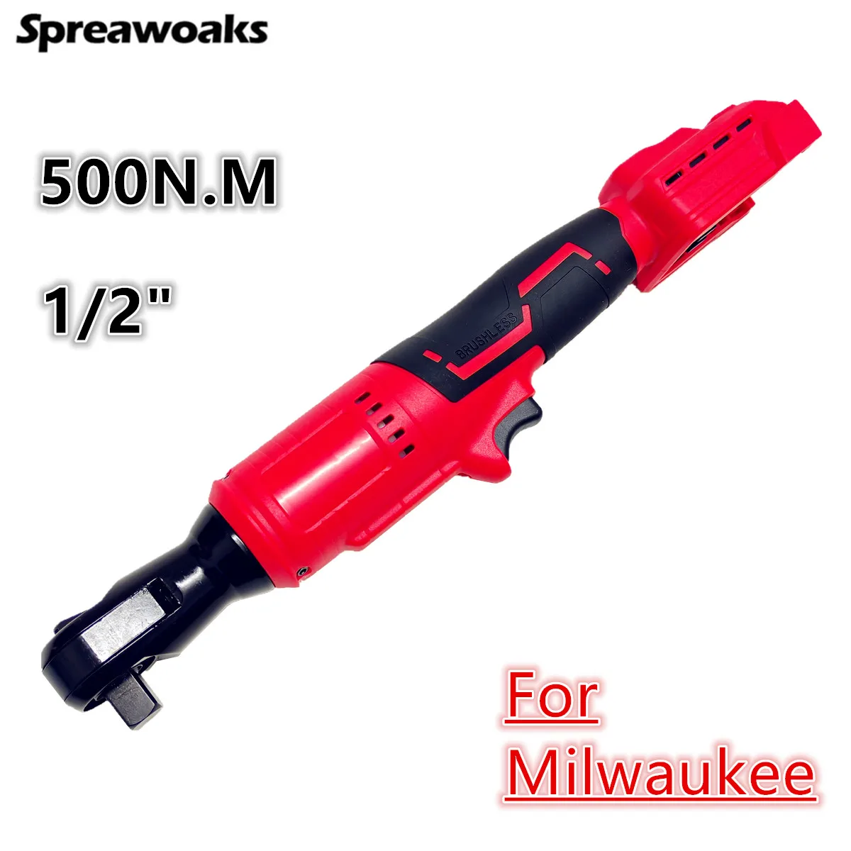 Для Milwaukee 18 В аккумулятор бесщеточный ключ с трещоткой 1/2 ''электрическая ударная отвертка 500N.M аккумуляторный винт гайка ремонт электроинструменты