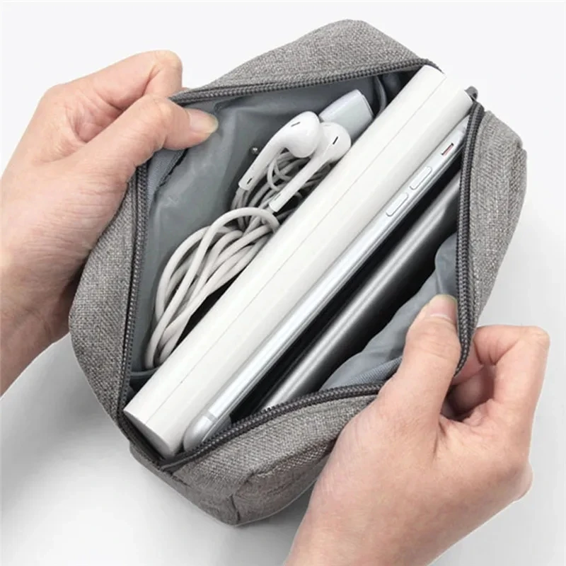 Digital Storage Bag for Data Cables Earphone Mobile Hard Disk Phone Earplug Electronic Accessories Zipper Travel Organizer Pouch