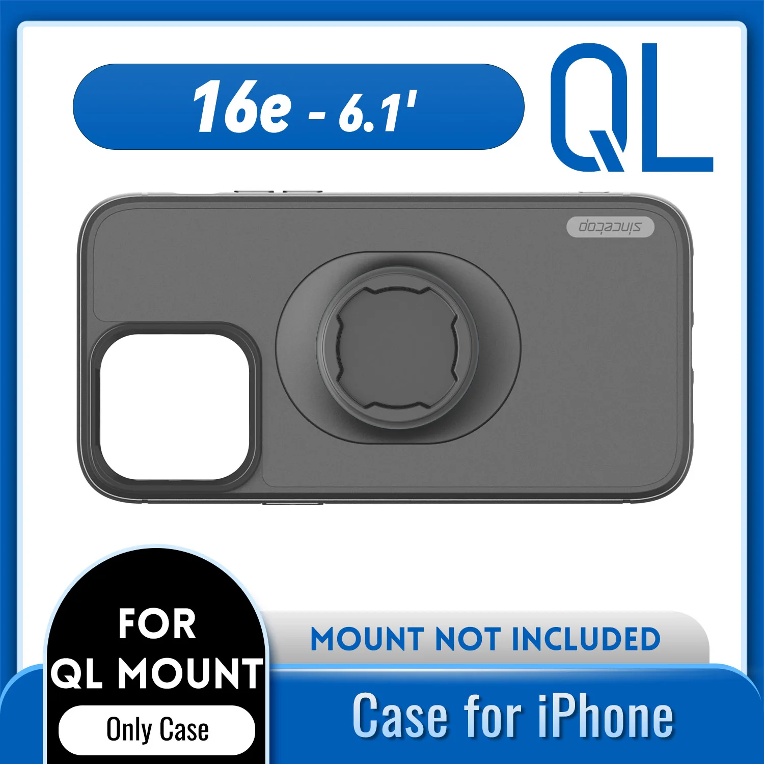 Lock-in Design Case voor iPhone 17/16/15/14/13/12/11/X/8/7 Pro/Plus/Max/Mini/SE voor Quad-stijl Fiets/Motorfiets/Auto Mount Houder