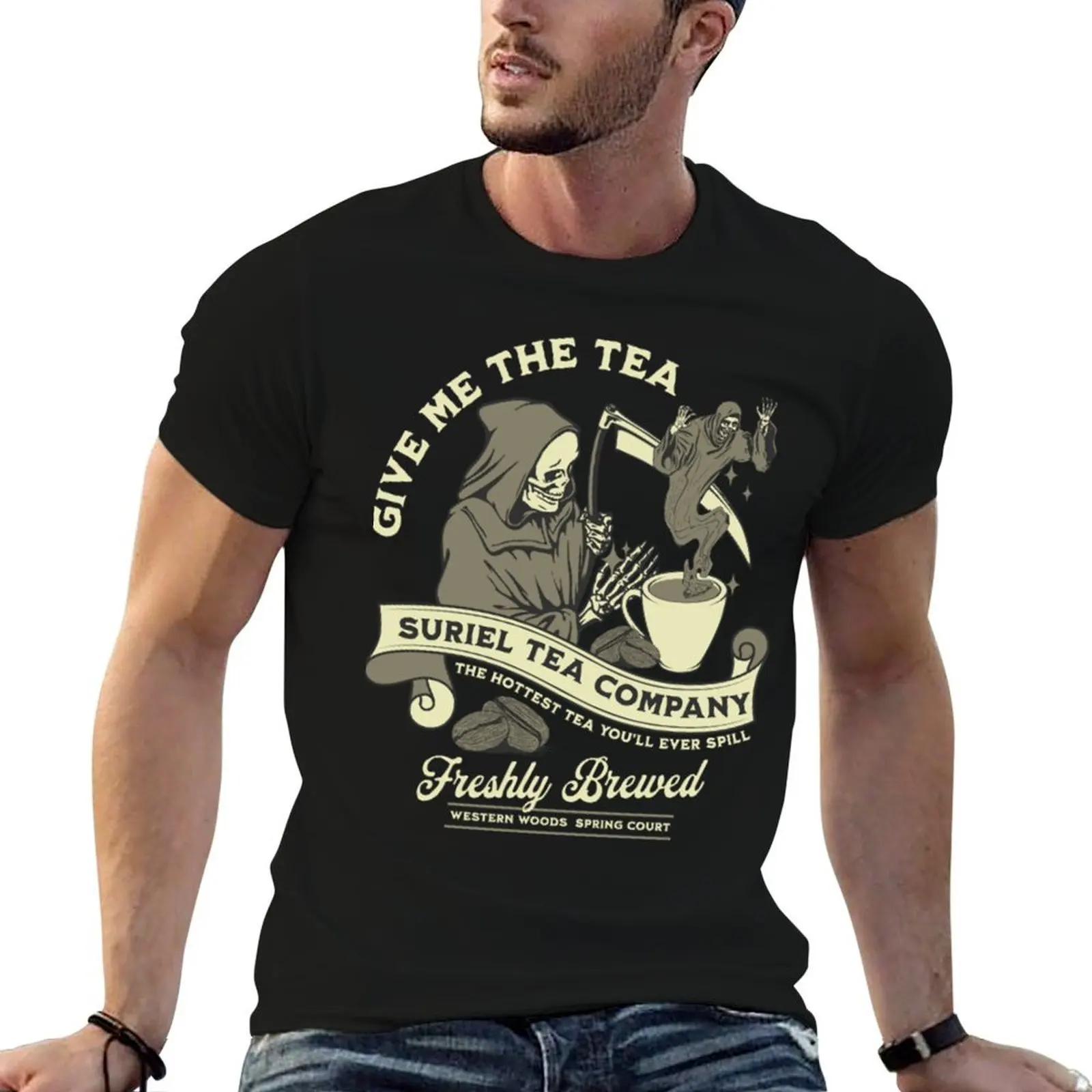 Suriel Tea Company Acotar Sarah J Maas 22 T-Shirt anime shirt oversized tee shirts for men