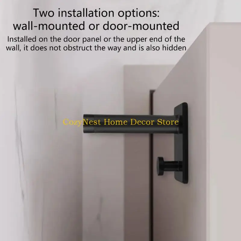 92MF Door Hook and Stopper Quick Installation No Drill Wall Mounted Door Holder Wall Protector Space Saving Door Hook Hanger