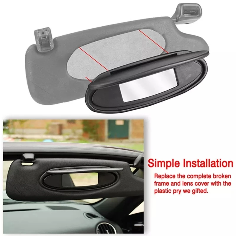 Car Sun Visors Vanity Mirror Cover 99670142102 for 996 997 986 987 Automotive Sun Visors Makeup Mirror Cover Replacement D7YA