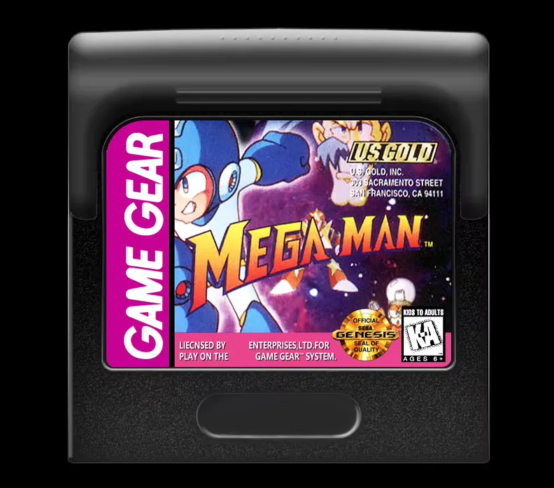Cartouche de jeu GAME GEAR 8 bits : MEGA MAN (version anglaise américaine!! ）