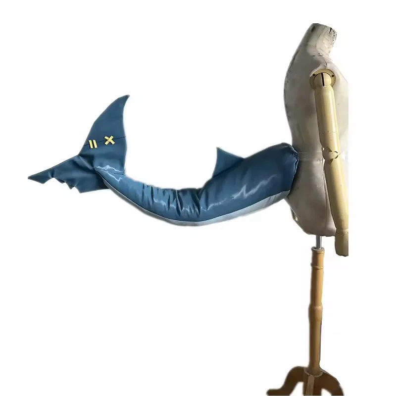 

New Virtual Idol Gura Shark Tail Cosplay Prop Costume Accessories Blue PU Leather Tail For Game Party Halloween Custom Made