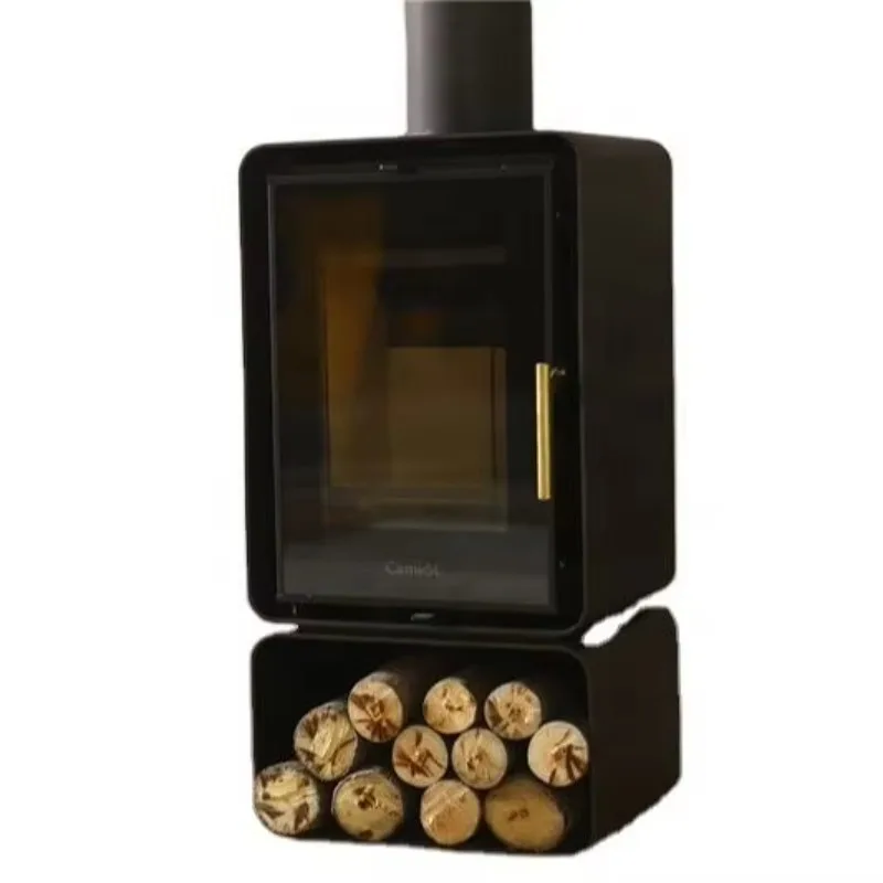 

Tiny Wood Fireplace Indoor Small Wood Burning Stove Easy Clean Steel Vermiculite Board Log Cabin Stove for Home
