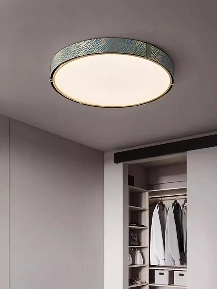Tiger Stripe Brass Crystal LED Ceiling Lights for Dining Room Plafonnier Lustre Ceiling Lamp Luxury Home Decor Bedroom Lighting