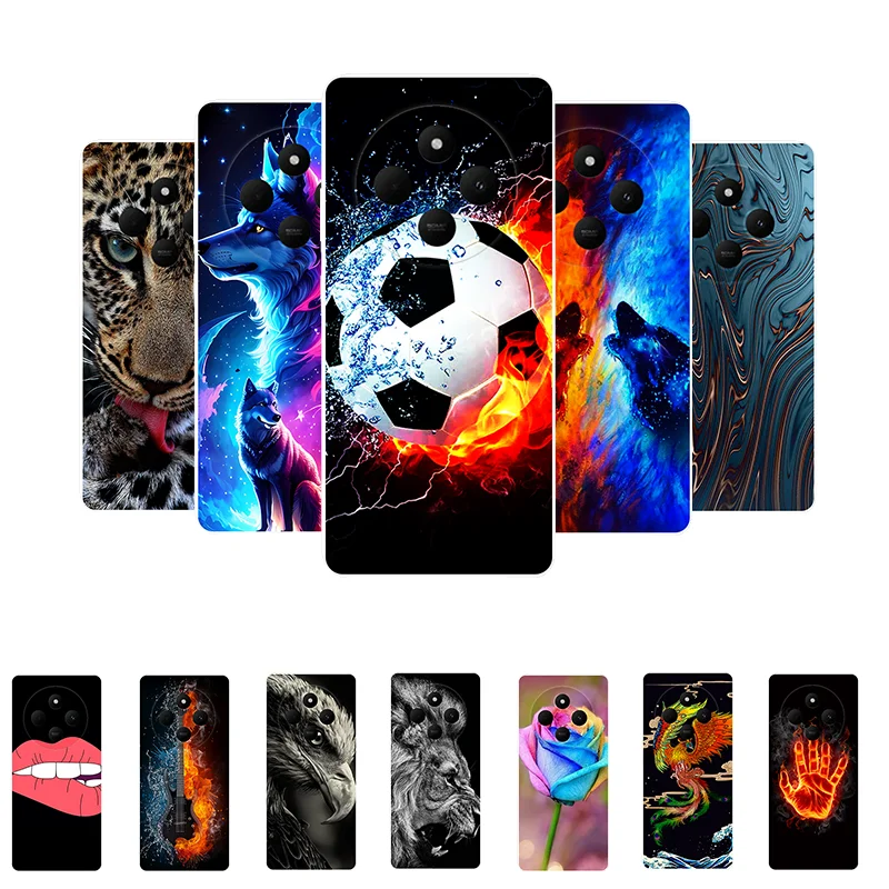 Per Xiaomi Redmi 14C Custodia  Calcio  Custodie posteriori in silicone morbido  Per Redmi 14C 14 C 4G  Copertura del telefono  Redmi 14C