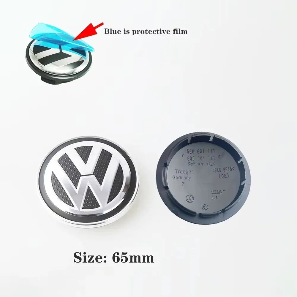 4Pcs Car Wheel Hub Cover Rim Center Cap Accessories For VW Polo GOLF 6 7 Tiguan Touran Touareg C-TREK CC Sagitar Lavida Santana