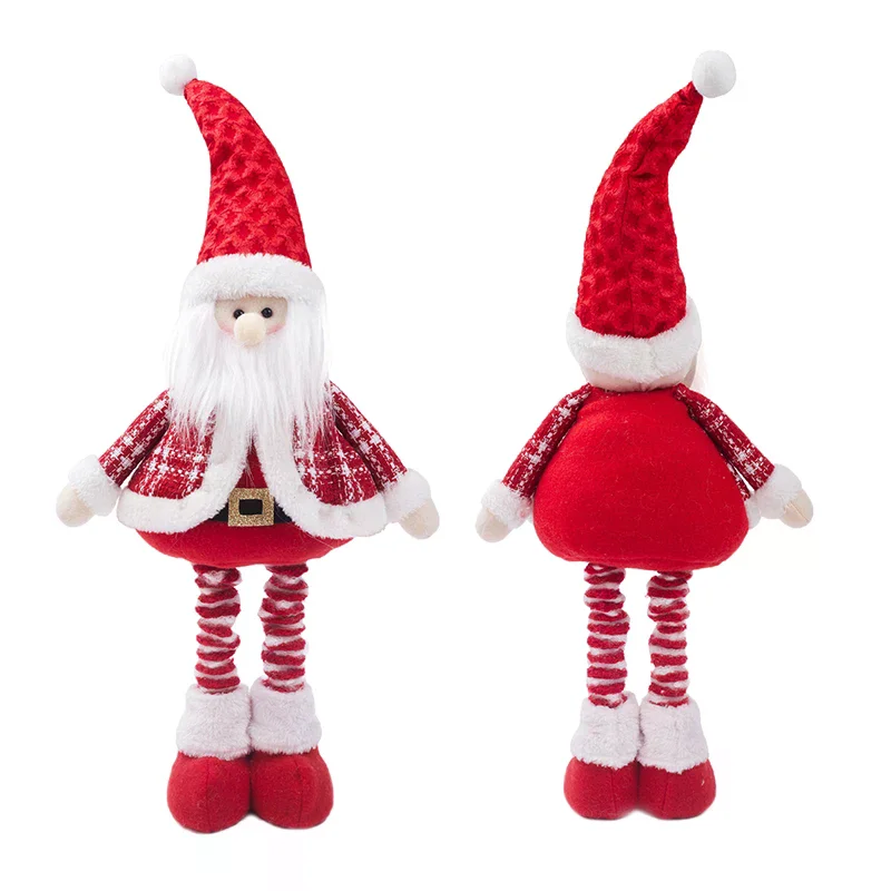 Ornamenti festivi retrattili Babbo Natale cervo pupazzo di neve scultura in poliestere salvaspazio esposizione natalizia da tavolo