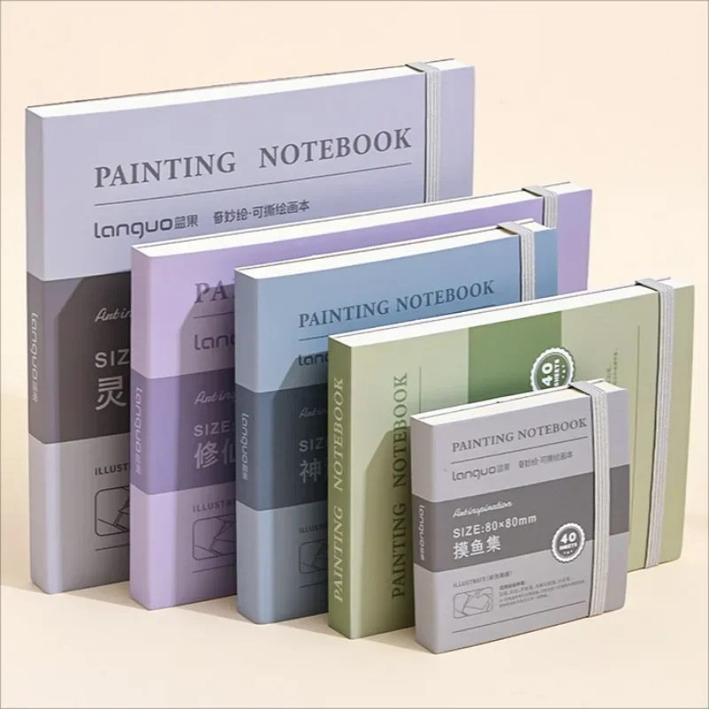 40sheets Mini Drawing Notebook Tearable Sketchbook Handbook 250G Thickened Paper Multiple Size Watercolor Graffiti Painting Book