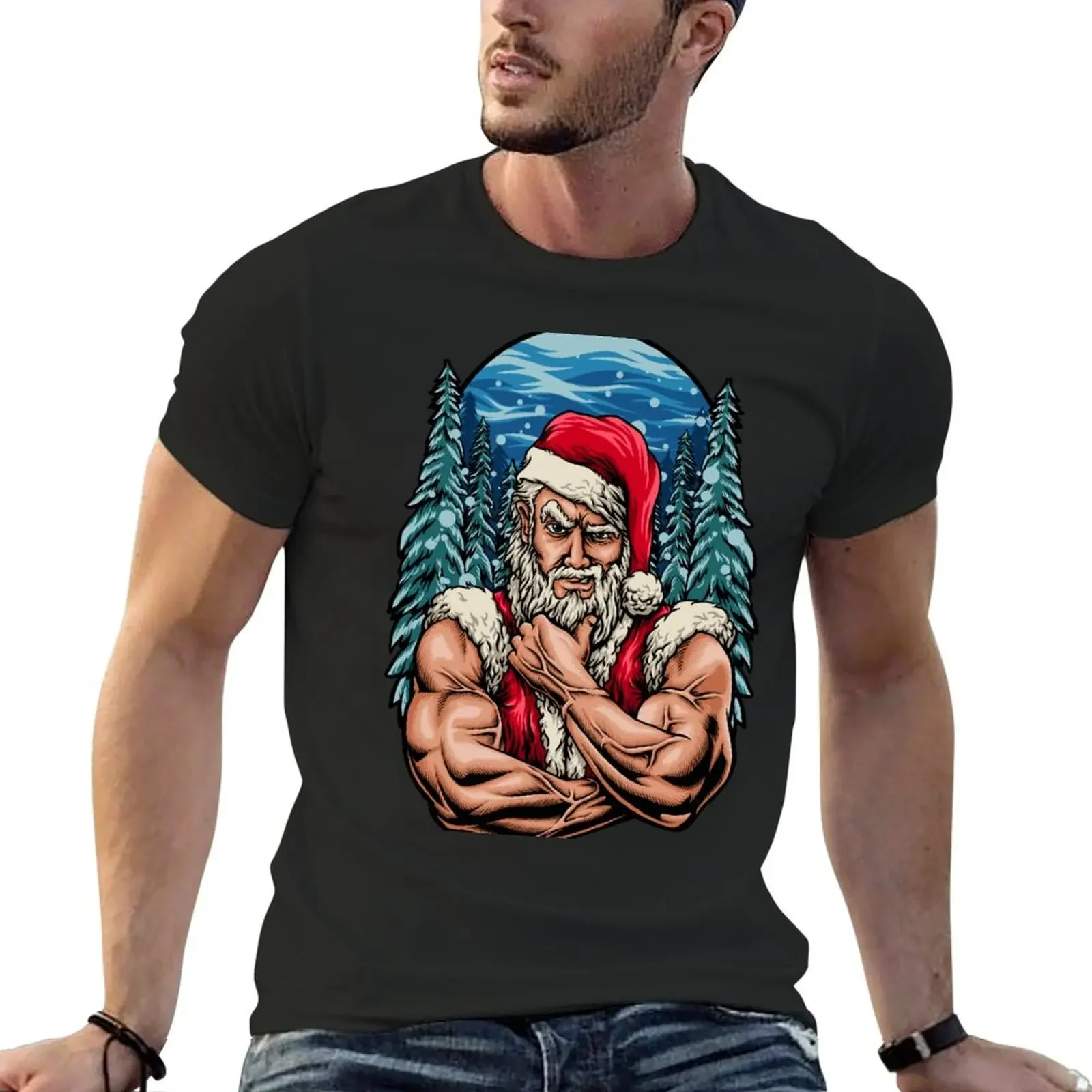 STRONG BRUTAL SANTA T-Shirt cheap stuff heavyweights vintage clothes mens vintage t shirts