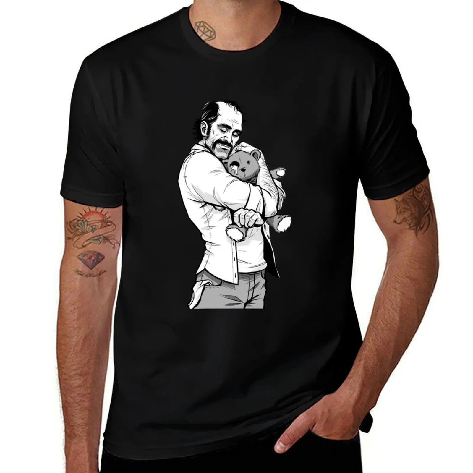 Trevor Philips And Teddy Bear GTA V T-Shirt customs design your own cotton graphic tees clothes oversizeds Men's t shirts