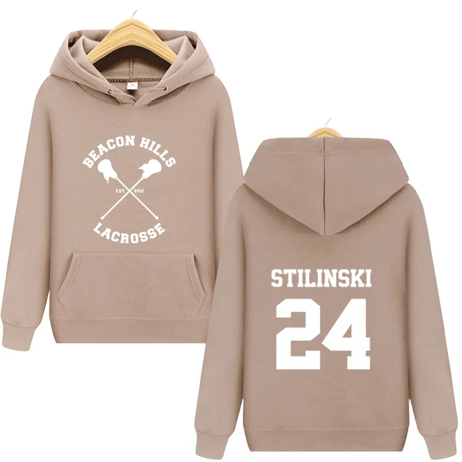 Teen Wolf Hoodie Men Stilinski 24 Lahey McCall Pullover Sweatshirt Male Print Red Hooded Mens Hoodies Hip Hop Hoddies Streetwear