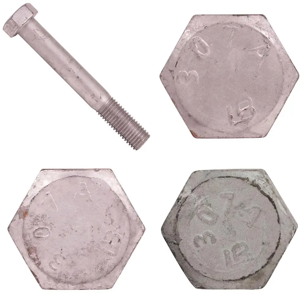 

Grade A Hex Bolts 3/4-10 x 5-1/2, 25 Pack, Hot Dip Galvanized, Heavy Duty Fasteners for Construction
