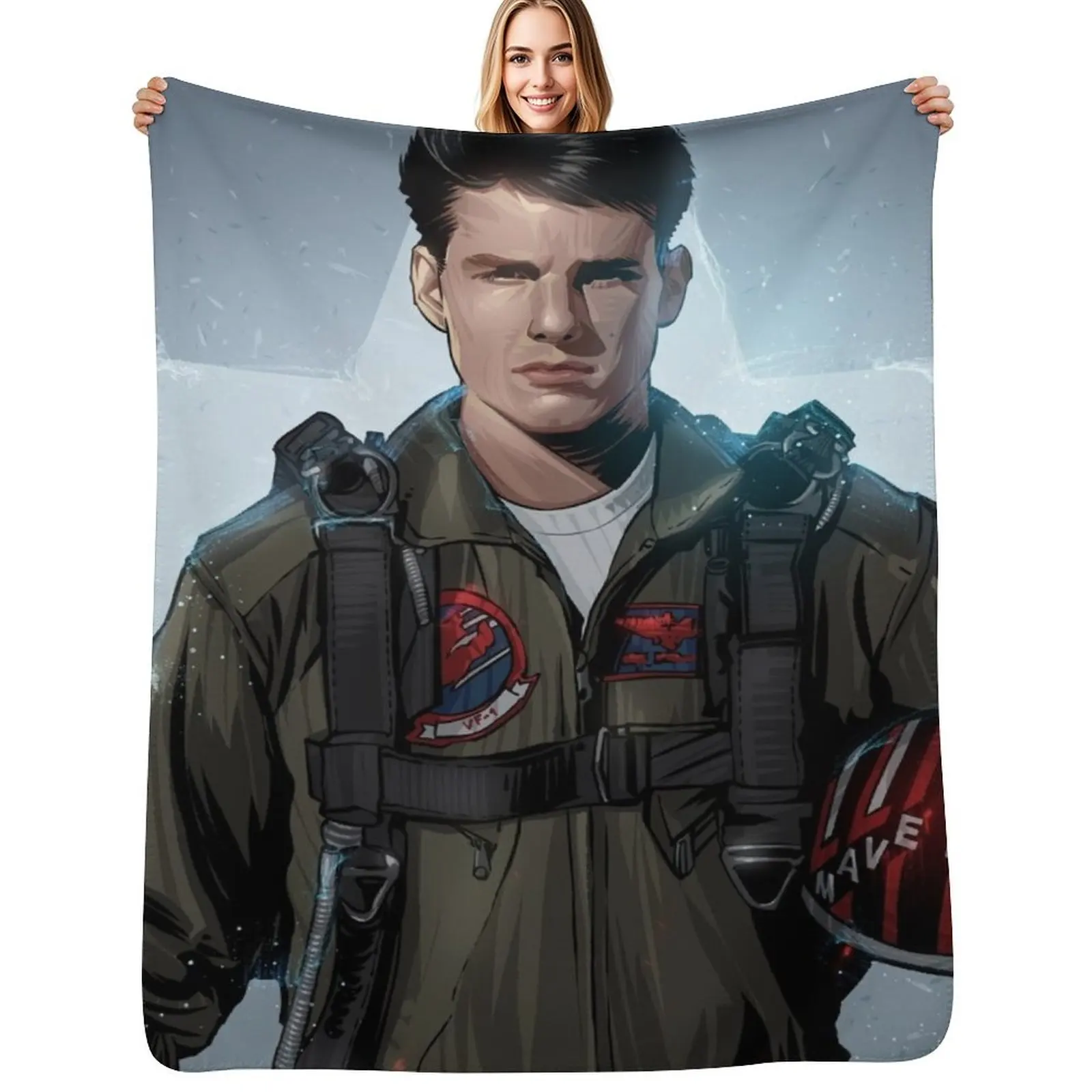 

TOP GUN Throw Blanket Single wednesday Luxury Throw Tourist Blankets