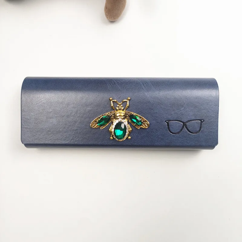 PU Leather Hard Spectacles Box Women's Bee Pattern Glasses Case Hard Anti Press Sunglasses Box  Eyeglasses Cases B2
