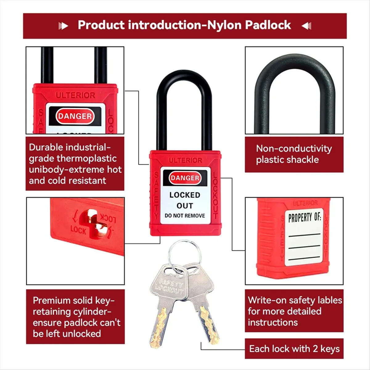 SALE AA63 Circuit Breaker Lockout Set, Circuit Breaker Lockout, Lockout Tagout Tag, for Standard Single and Double Toggles A