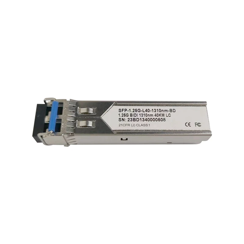 กิกะบิตไฟเบอร์โมดูล SFP 1.25G โหมดเดี่ยวไฟเบอร์40กม. 1310Nm LC เข้ากันได้กับสวิทช์หลายประเภท