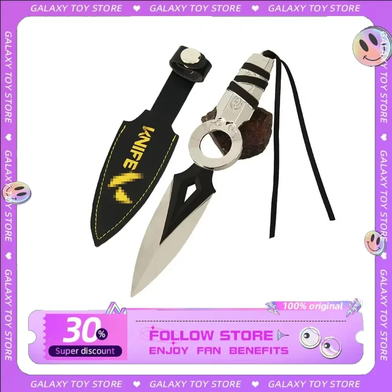 17cm Valorant JETT Kunai Melee Weapon Game Peripheral Metal Keychain Alloy Action Figure for Boys Butterfly Knife Gift Toys Kids