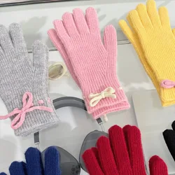 Gants à écran tactile unisexe, chauffe-mains, mitaines à doigts complets, poignet court, chaud, épais, ski, automne, hiver