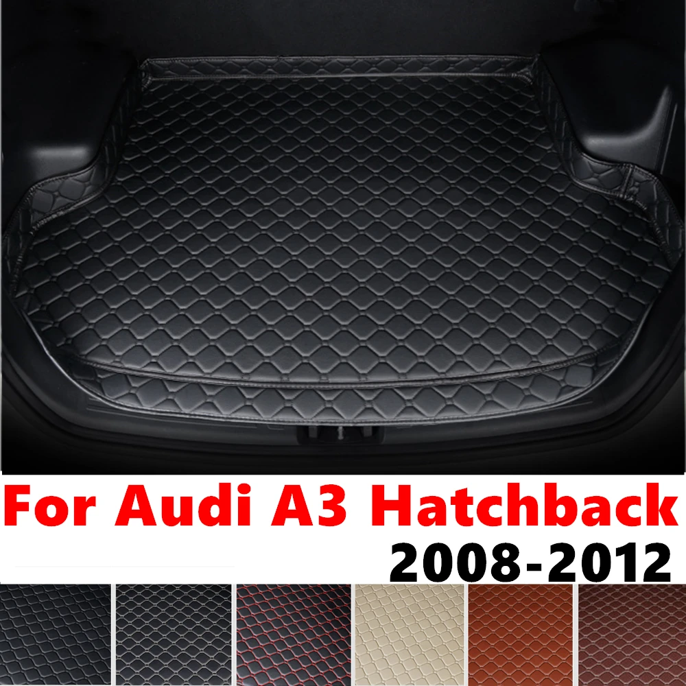 High Side Car trunk mat for AUDI A3 Hatchback 2012 2011-2008 Tail Boot luggage Pad Rear Cargo Liner Cover Interior Accessories