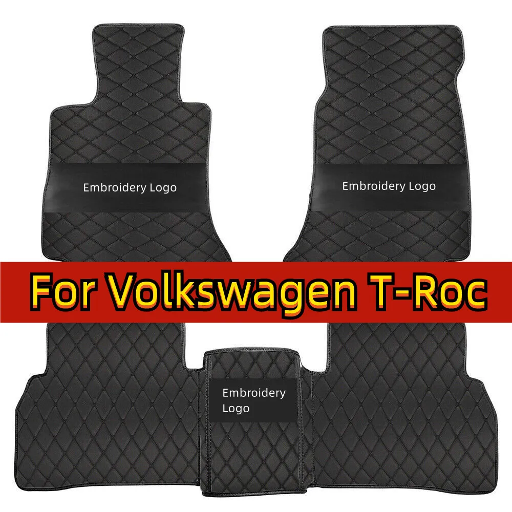 Car Floor Mats For VW Volkswagen T-Roc A11 AC7 2018 2019 2020 Waterproof Tapete Automotivo Para Carro Car Mats Car Accessories