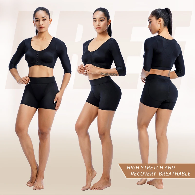 Posture Corrector Underwear for Women Post Surgical Arm Slimmer Shapewear Long Sleeve Upper Arm Shaper Compression Garment