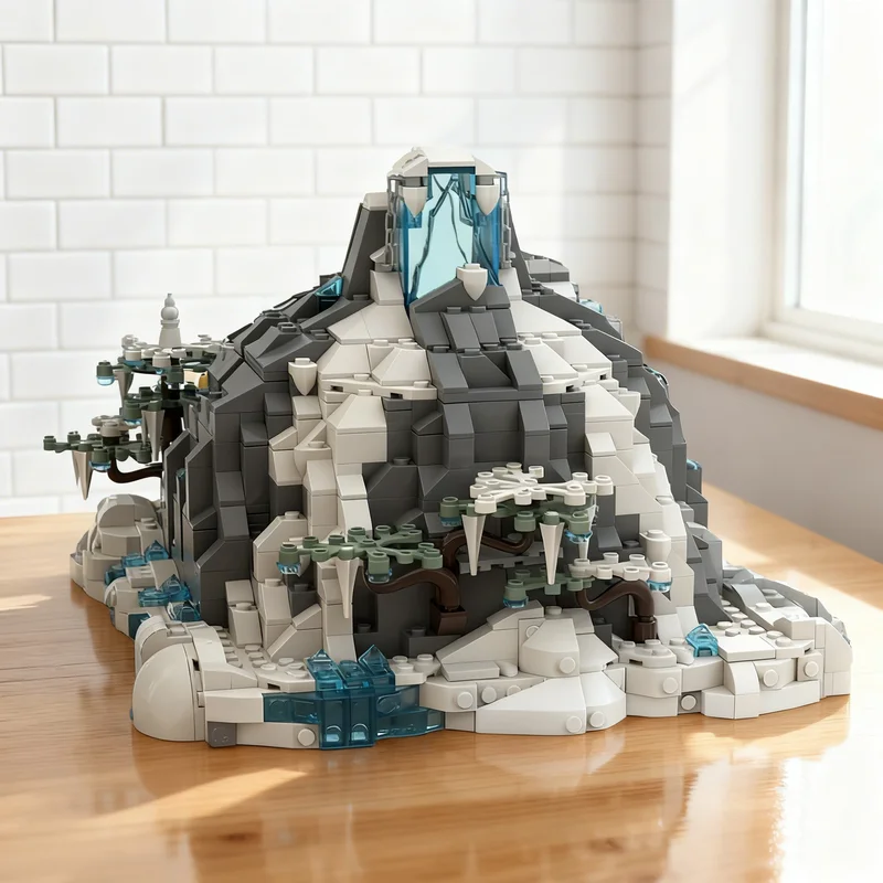 1279 Piezas MOC, Cueva del Troll de Nieve, El Señor de los Anillos, Bloques de Construcción de Modelos, Juguete de Construcción, Regalo de Navidad, Idea Creativa de Bricolaje